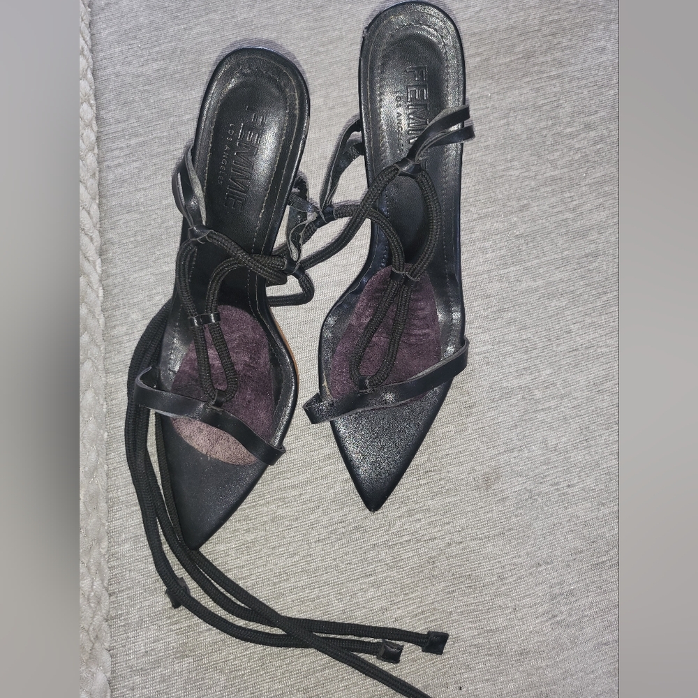 Black strap sandals